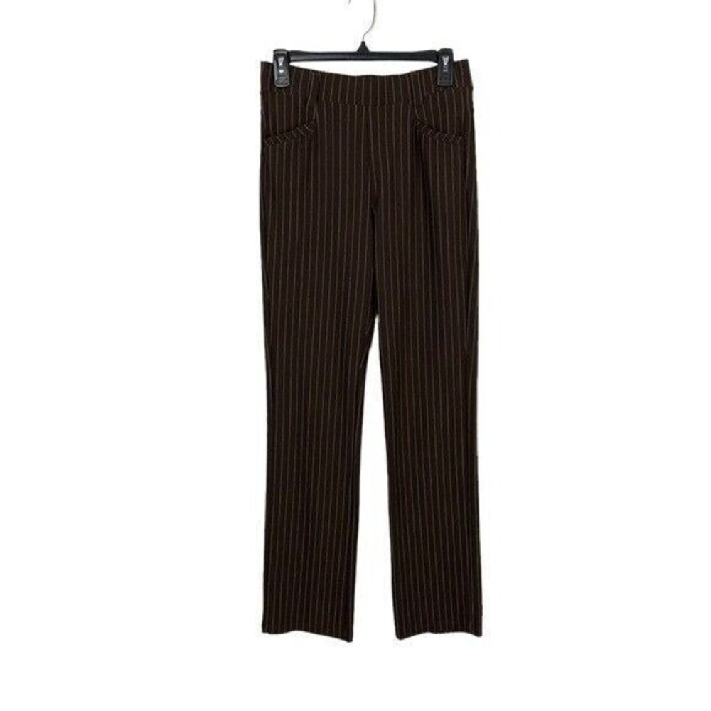 W Collection Brown Wide Leg‎ Pants Medium Stretch Workwear Office Classic
